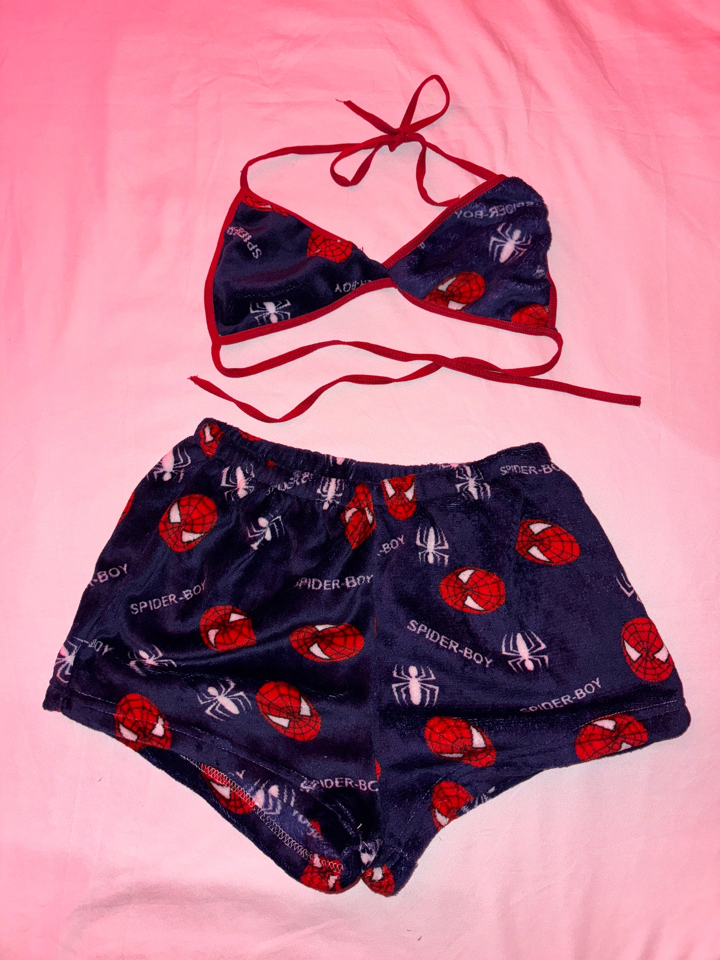 Hellokitty Women'S 2 Piece Sleepwear Flannel Bikini Top with Shorts Pj Set