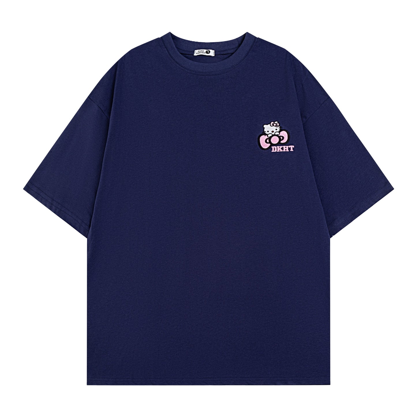 Hellokitty Back Printing Short Sleeve Tee Casual Summer T Shirt Top
