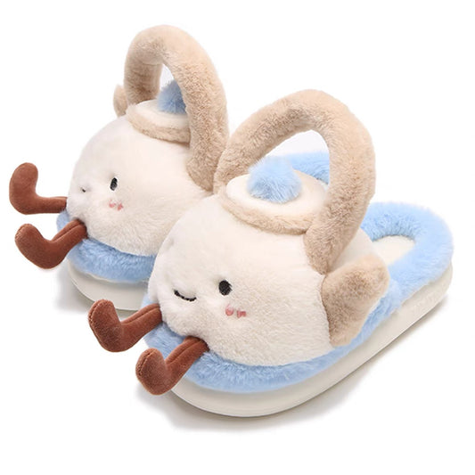 Teapot Jellycat Fluffy Fuzzy Scuff Slippers Soft Comfy Memory Foam Non-slip Indoor House Shoes
