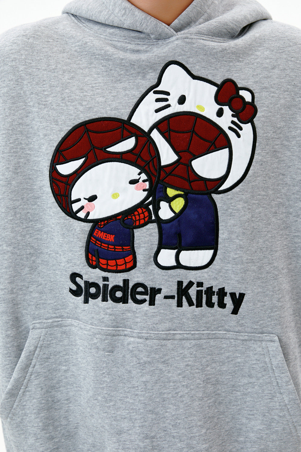 Hellokitty x Spiderman Hoodie Kawaii Pullover Cute Hooded Sweatshirt