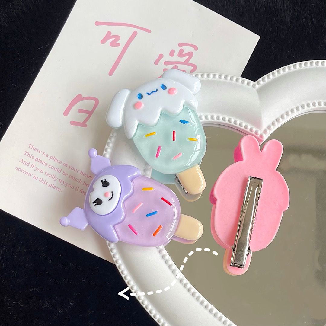 Sanrio Ice Cream Hair clips｜6 Count (Pack of 1)
