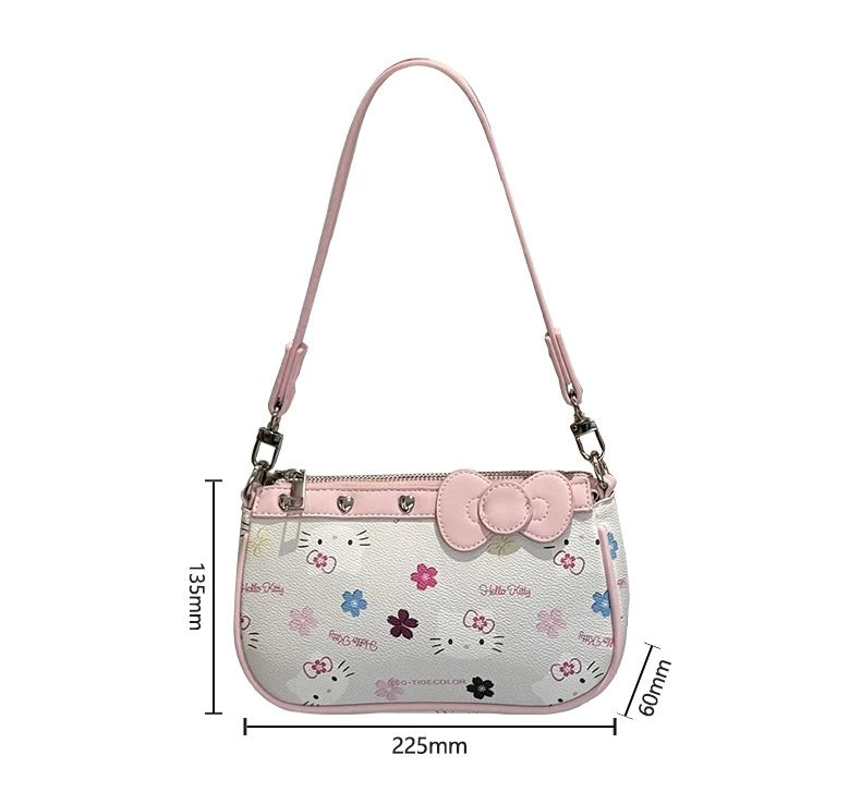 Hellokitty Hobo Bag for Women Shoulder Crossbody Bags Y2K Small Clutch Totes Handbag Evening Armpit Top Handle Purse（gift box packaging）