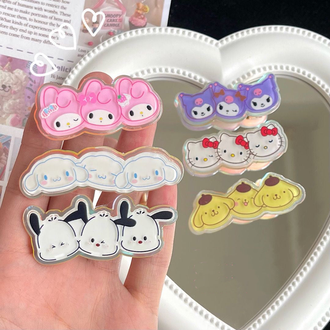 Sanrio Hair clips｜6 Count (Pack of 1)