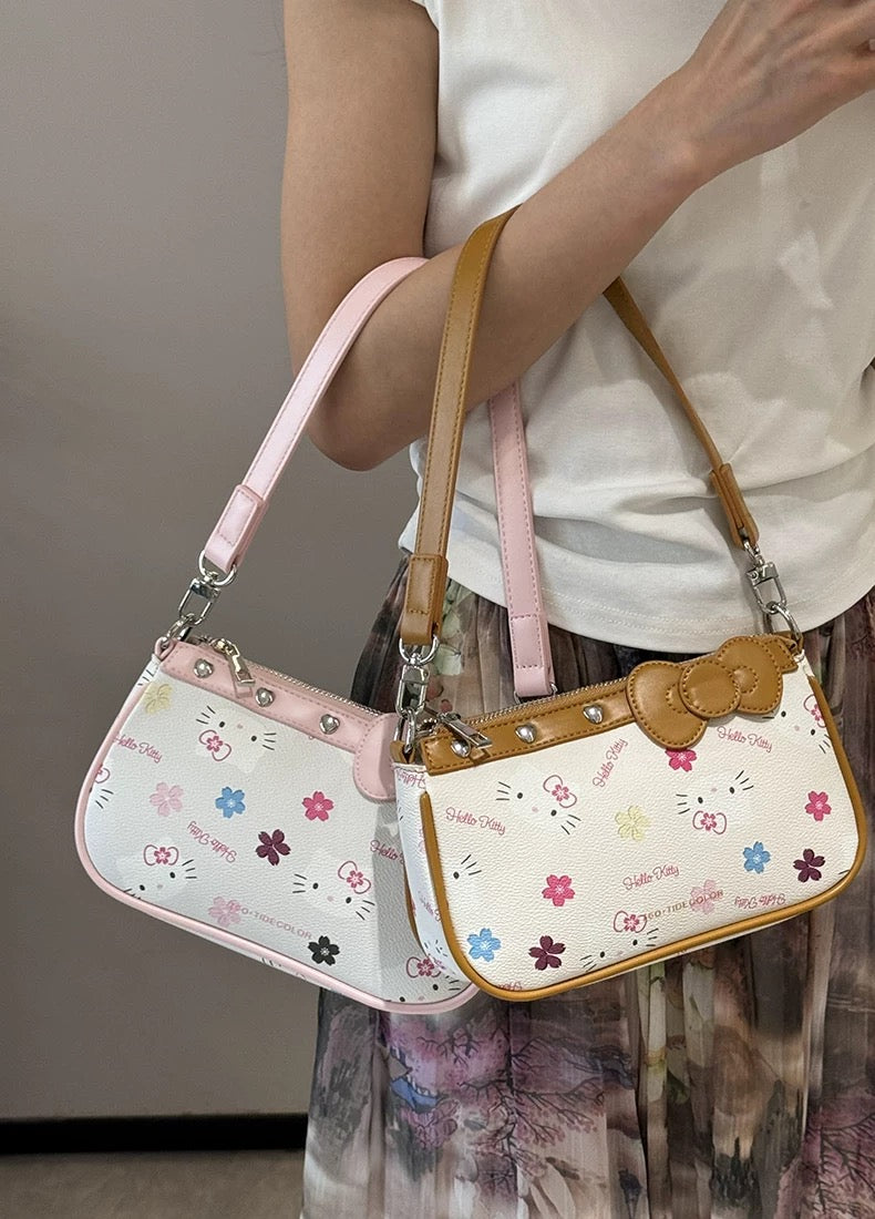 Hellokitty Hobo Bag for Women Shoulder Crossbody Bags Y2K Small Clutch Totes Handbag Evening Armpit Top Handle Purse（gift box packaging）