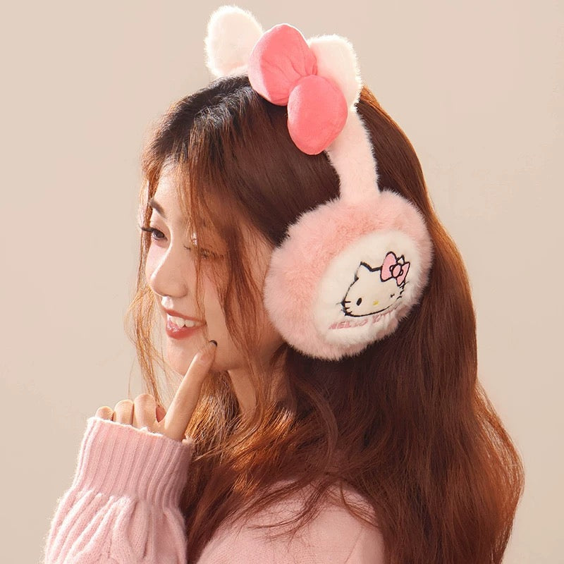 Sanrio Foldable Ear Muffs Cold Weather Fluffy Earmuffs Winter Warm Headband