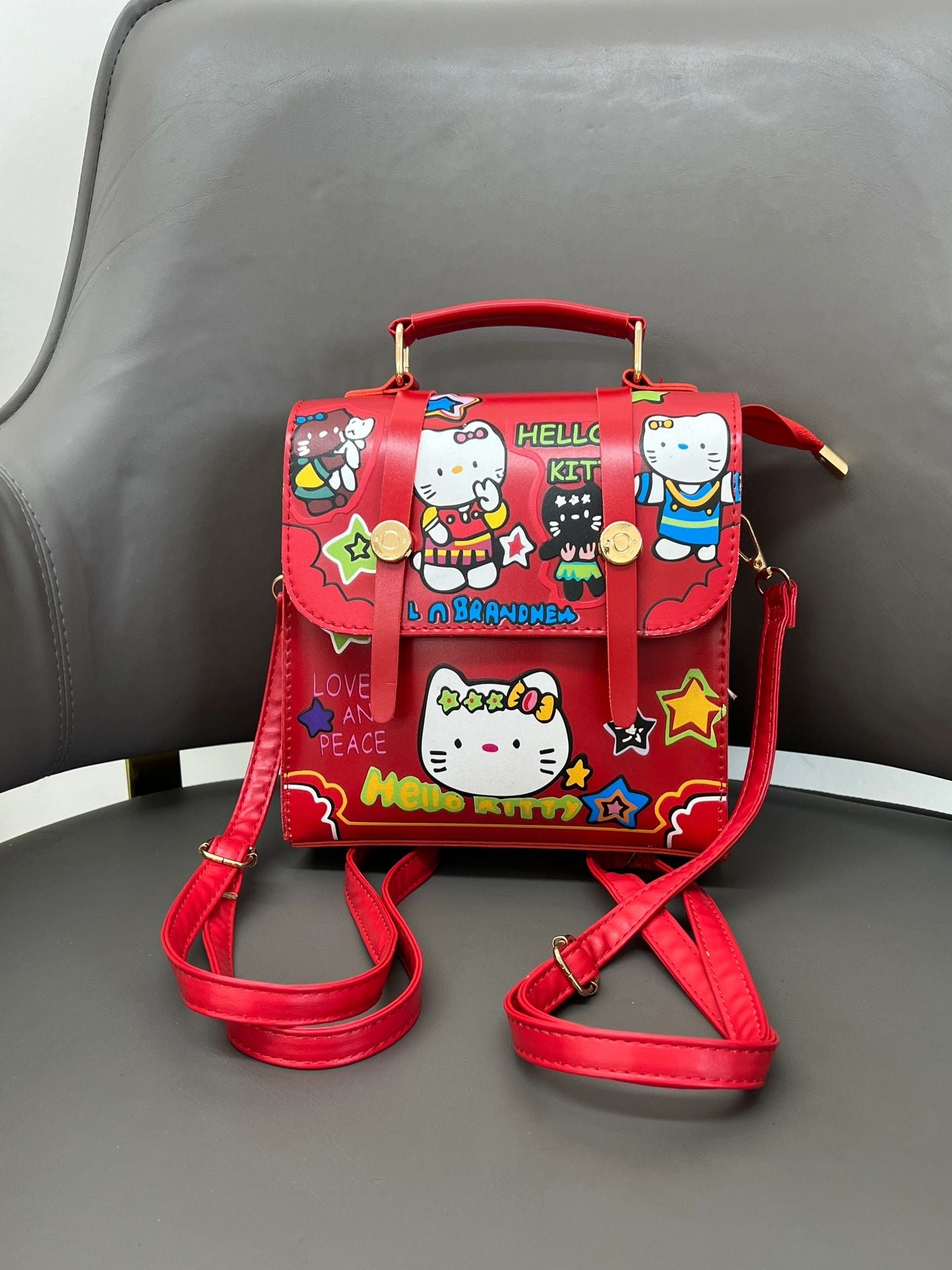 Hellokitty Mini Cute PU Backpack Shoulder Bag Backpack Handbag for Kids Girls Cosplay