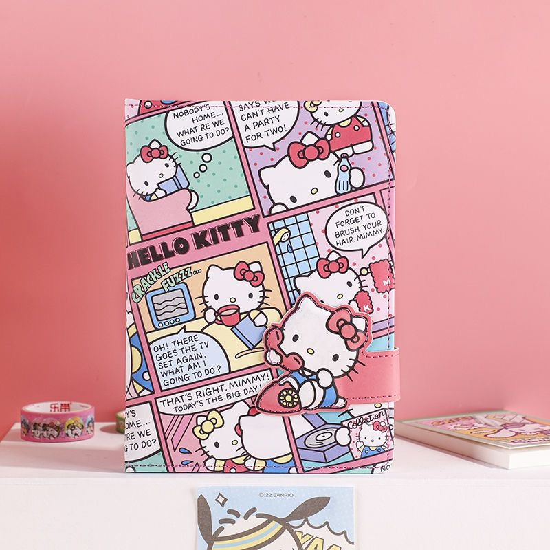 Sanrio Magnetic Clasp Notebook( B5, 6.9x9.8 Inches, 96 Lined Pages)|Diary Personal Journal for Women  Office School Supplies