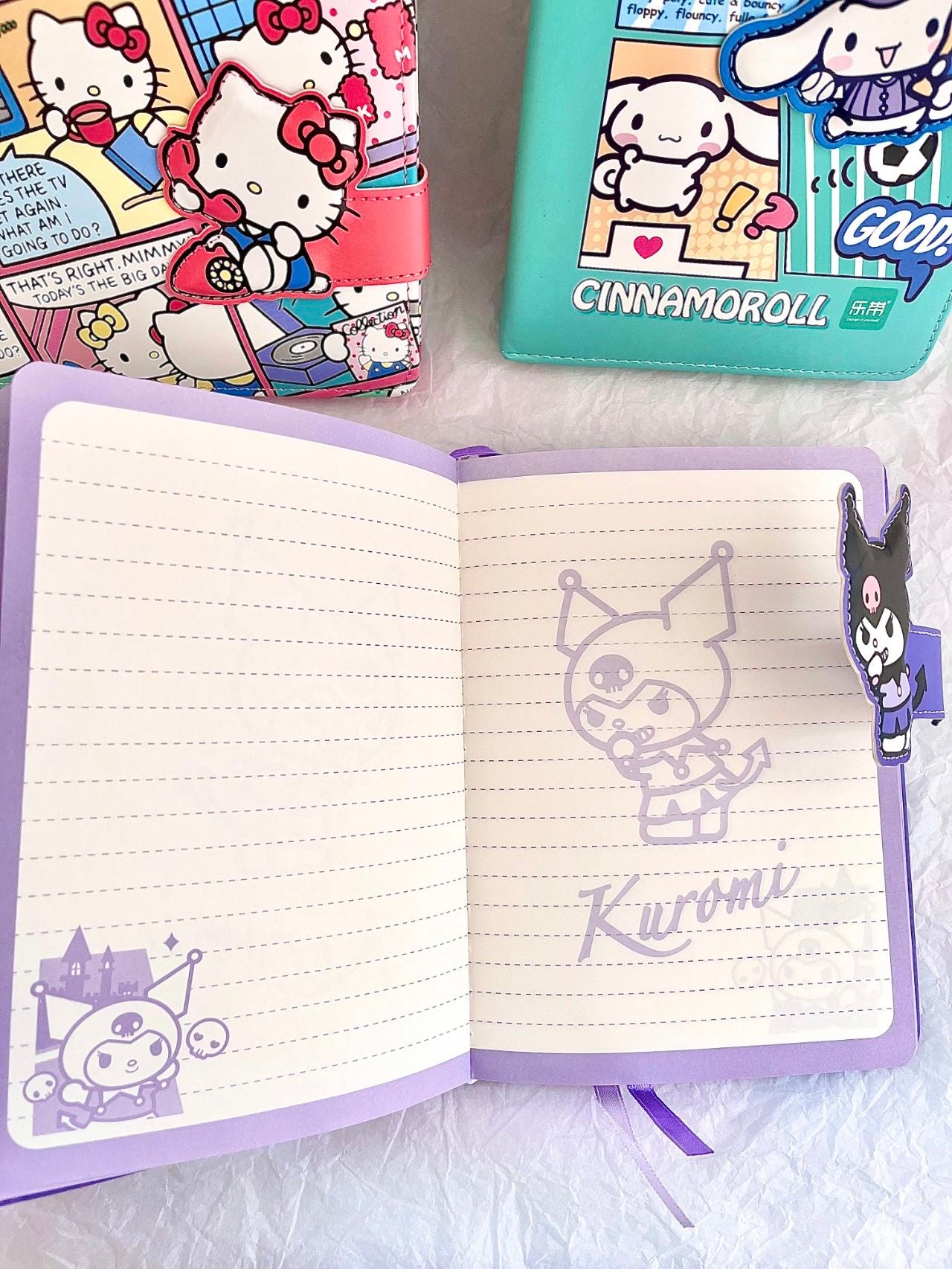 Sanrio Magnetic Clasp Notebook( B5, 6.9x9.8 Inches, 96 Lined Pages)|Di ...