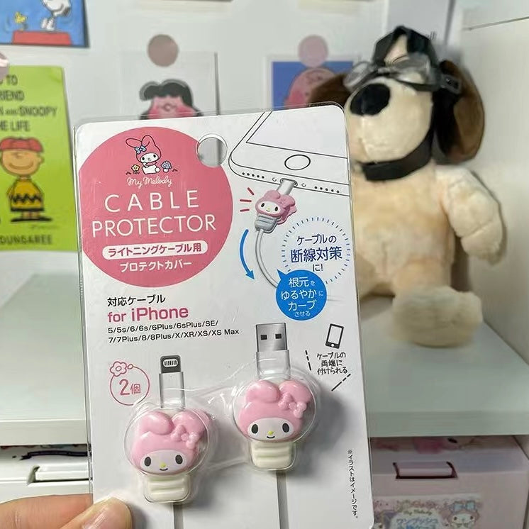 Sanrio Phone Charger Cable Save Cable Protector PVC Anti Breaking Phone Accessory Protect USB Charger