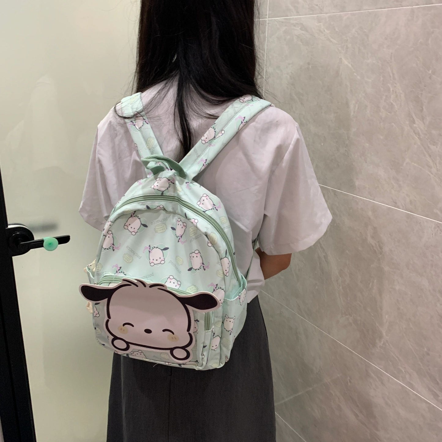 Sanrio Pocket Adult Womens Double Strap Shoulder Bag Purse Backpack