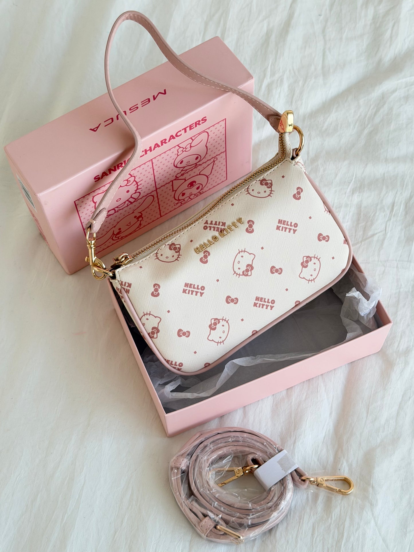 Hellokitty Hobo Bag Shoulder Crossbody Bags Small Clutch Totes Handbag Purse（gift box packaging）