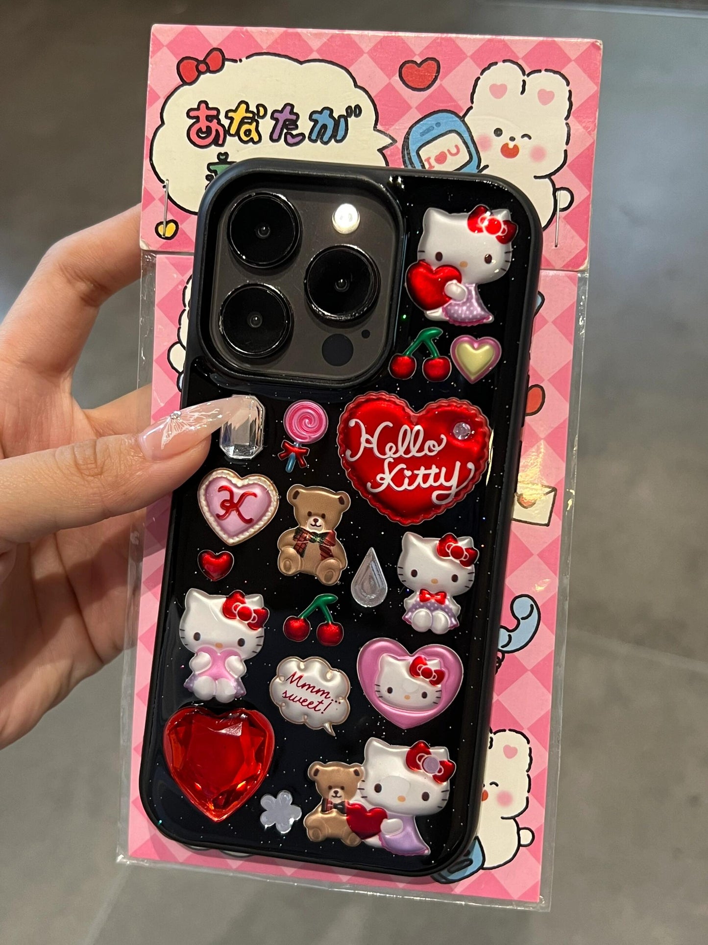 Hellokitty Handmade Stickers Cute Kawaii Phone Case