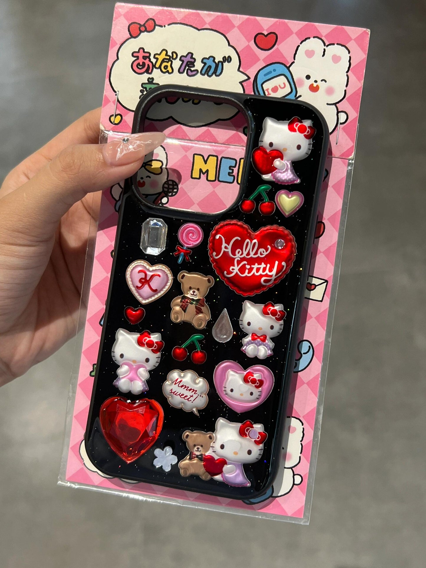 Hellokitty Handmade Stickers Cute Kawaii Phone Case