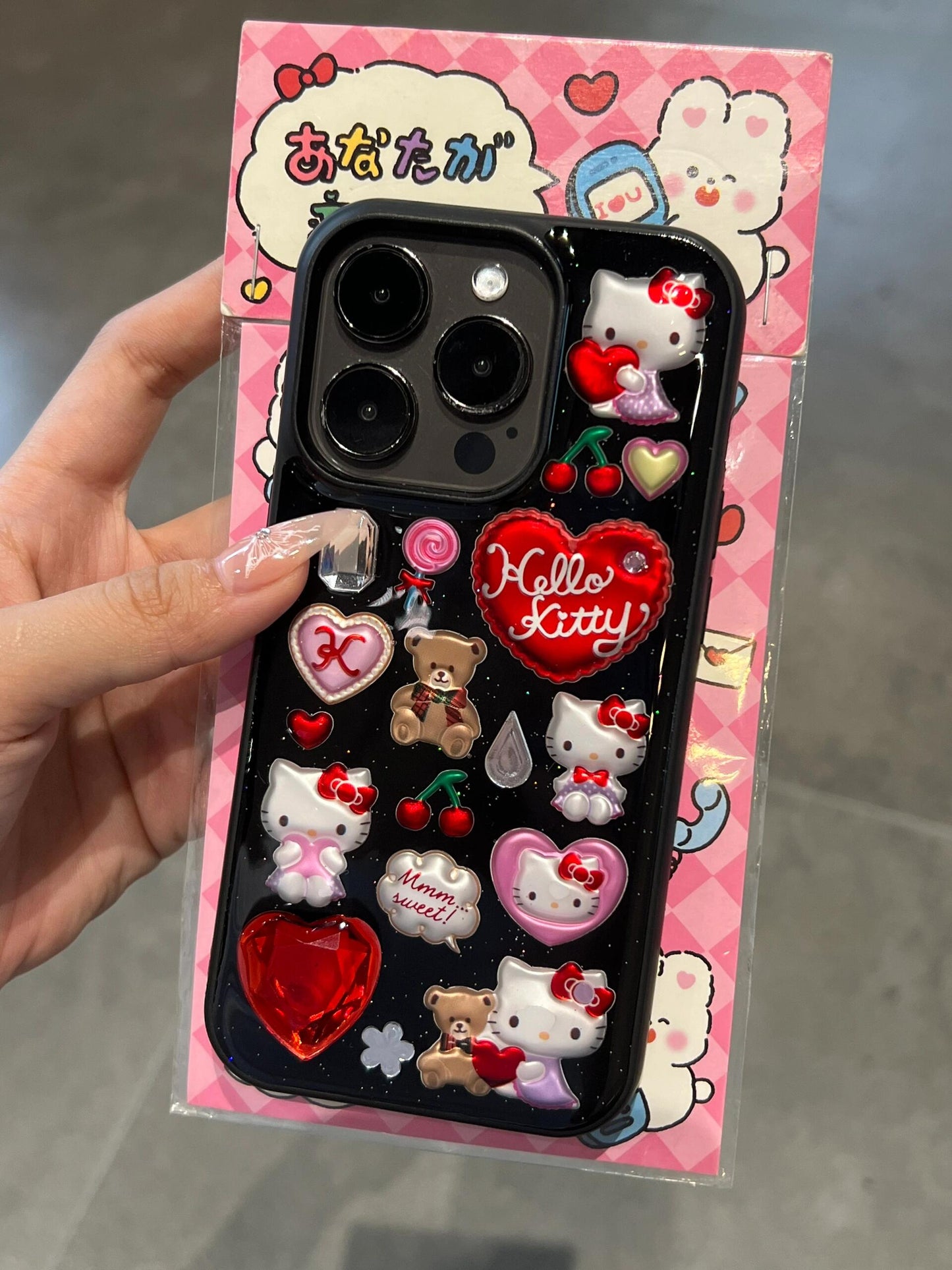 Hellokitty Handmade Stickers Cute Kawaii Phone Case