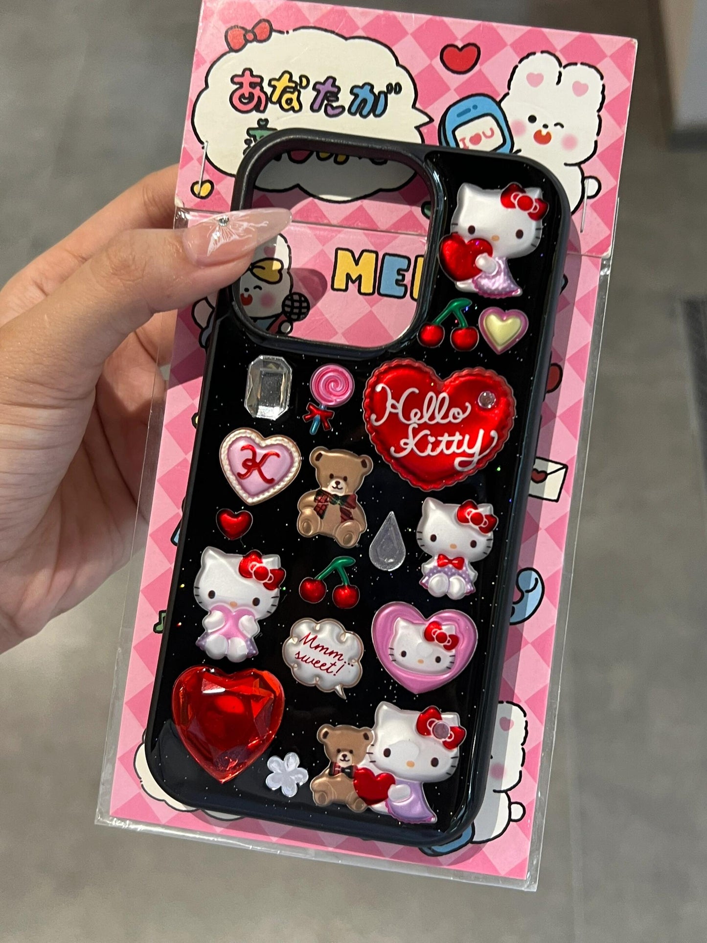 Hellokitty Handmade Stickers Cute Kawaii Phone Case