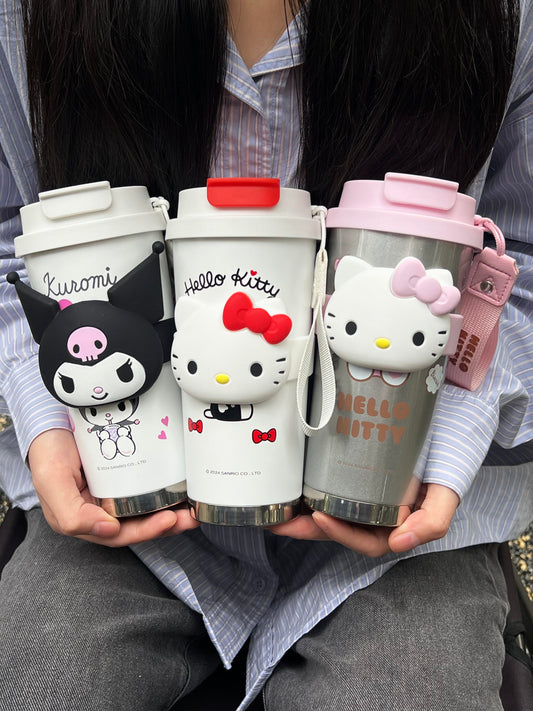 Sanrio 18oz Tumbler Stainless Steel Vacuum Insulated Coffee Travel Mug with Lid Thermal Cup for Outdoor