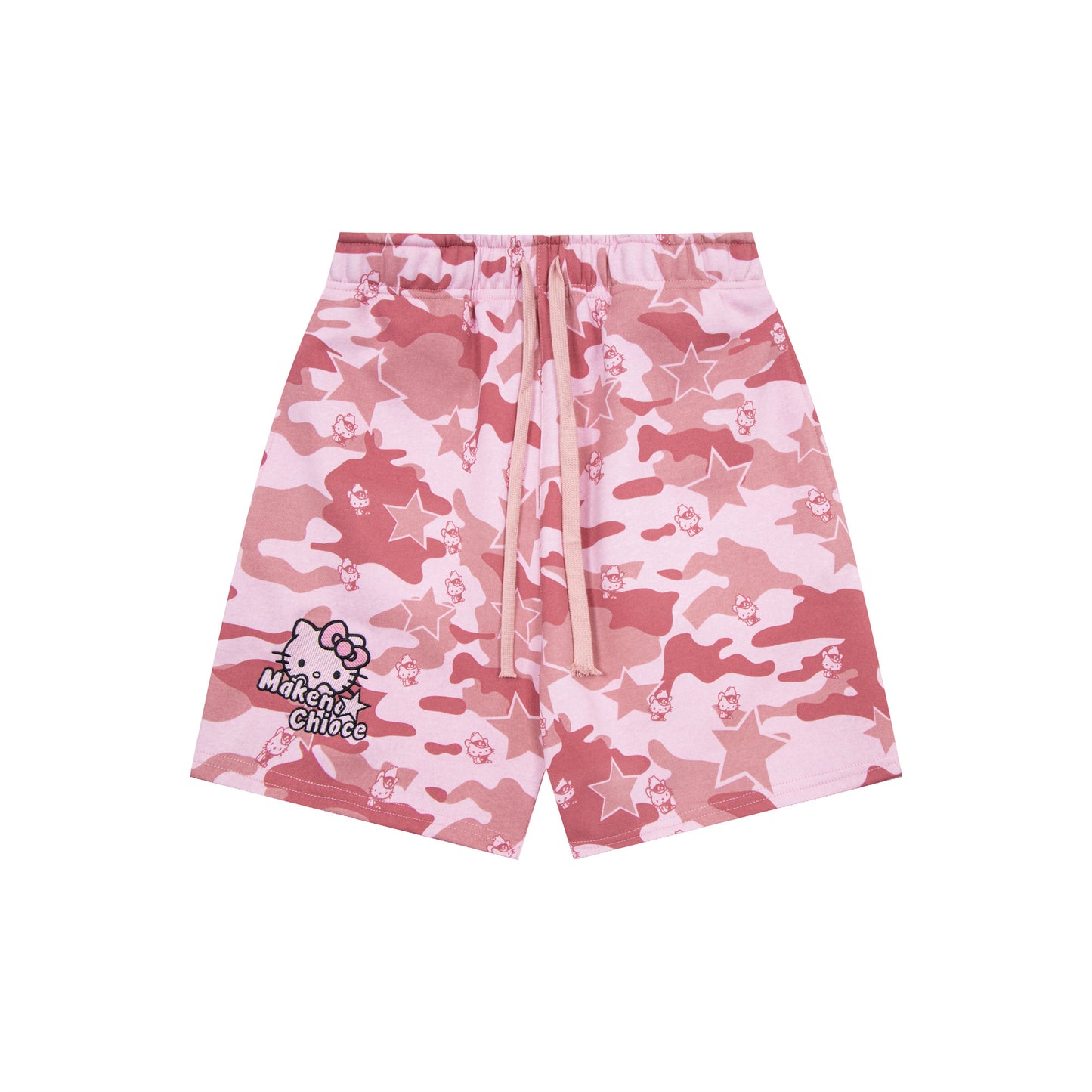 Hellokitty Camouflage Drawstring Shorts Summer