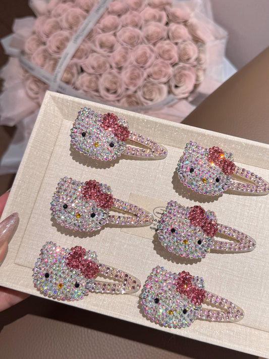 Hellokitty Handmade Sparkles Hair Pins Accessories