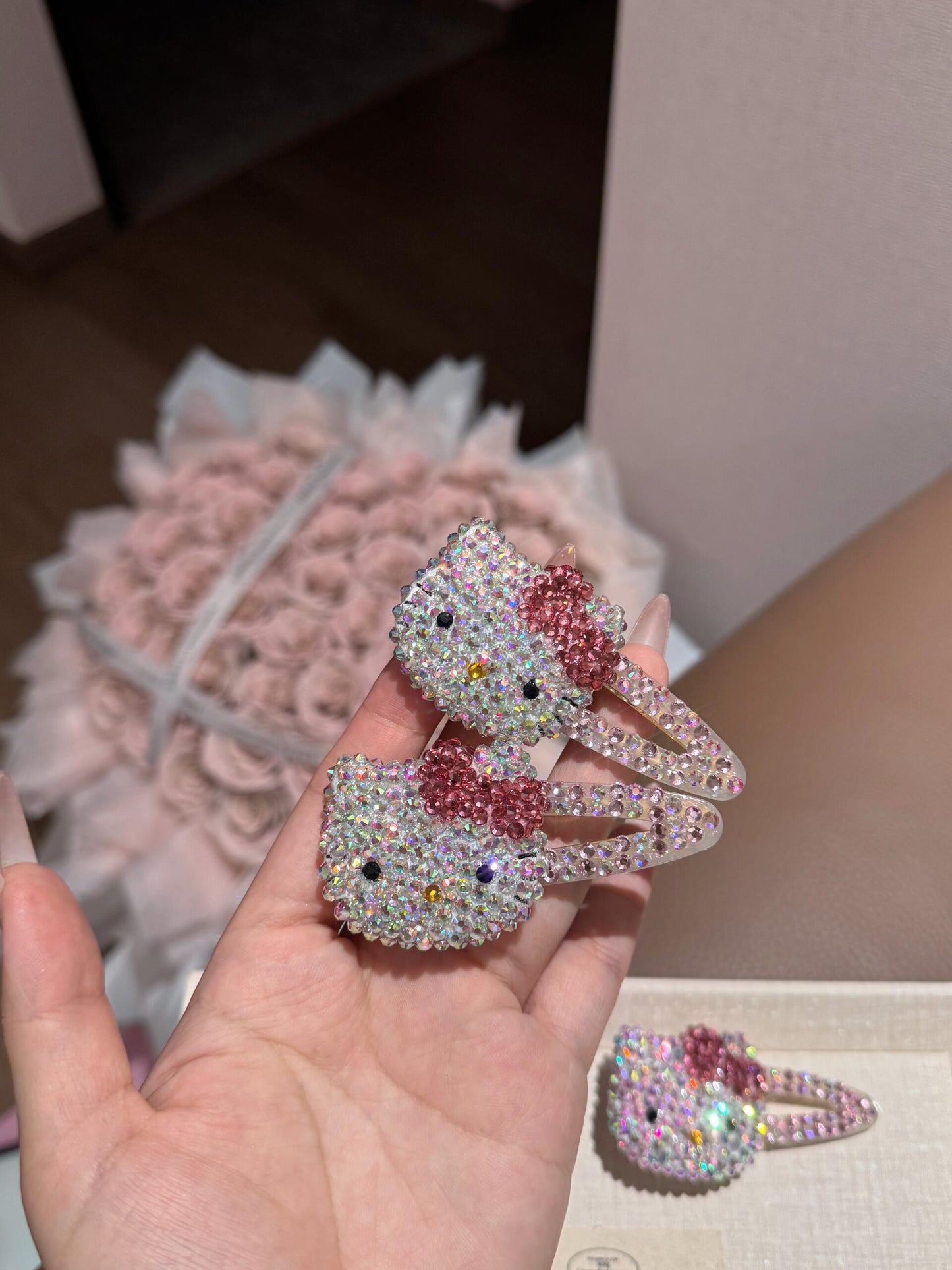 Hellokitty Handmade Sparkles Hair Pins Accessories