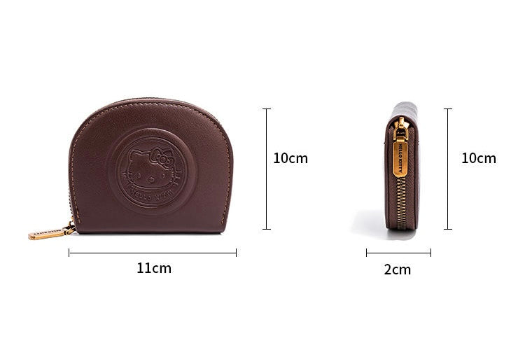 Hellokitty Zipper Card Holder PU Leather Purse Organizer Credit Card Holde (gift box packaging)
