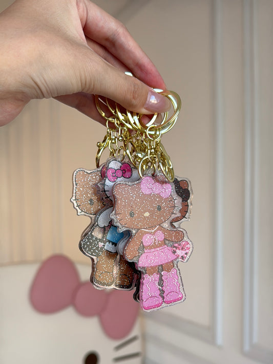 Hellokitty Acrylic Charm Keychain Set 6PCS