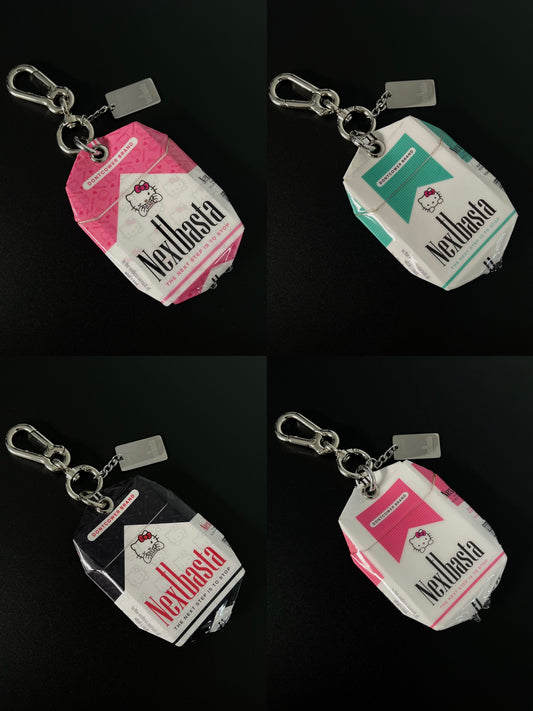 Hello Kitty Creative Handmade Empty Cigarette Pack Pendant Necklace Accessory Bag Charm