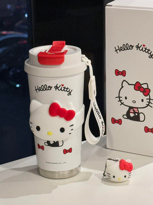 Sanrio 18oz Tumbler Stainless Steel Vacuum Insulated Coffee Travel Mug with Lid Thermal Cup for Outdoor