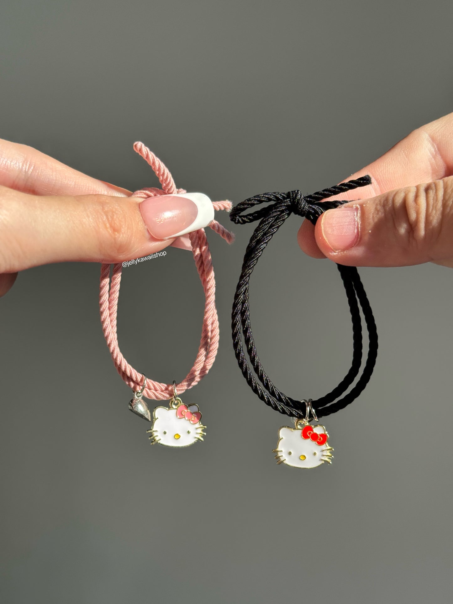 Hellokitty 2 Pcs Magnetic Couples Bracelets Matching Friendship Bracelets Adjustable Bracelets