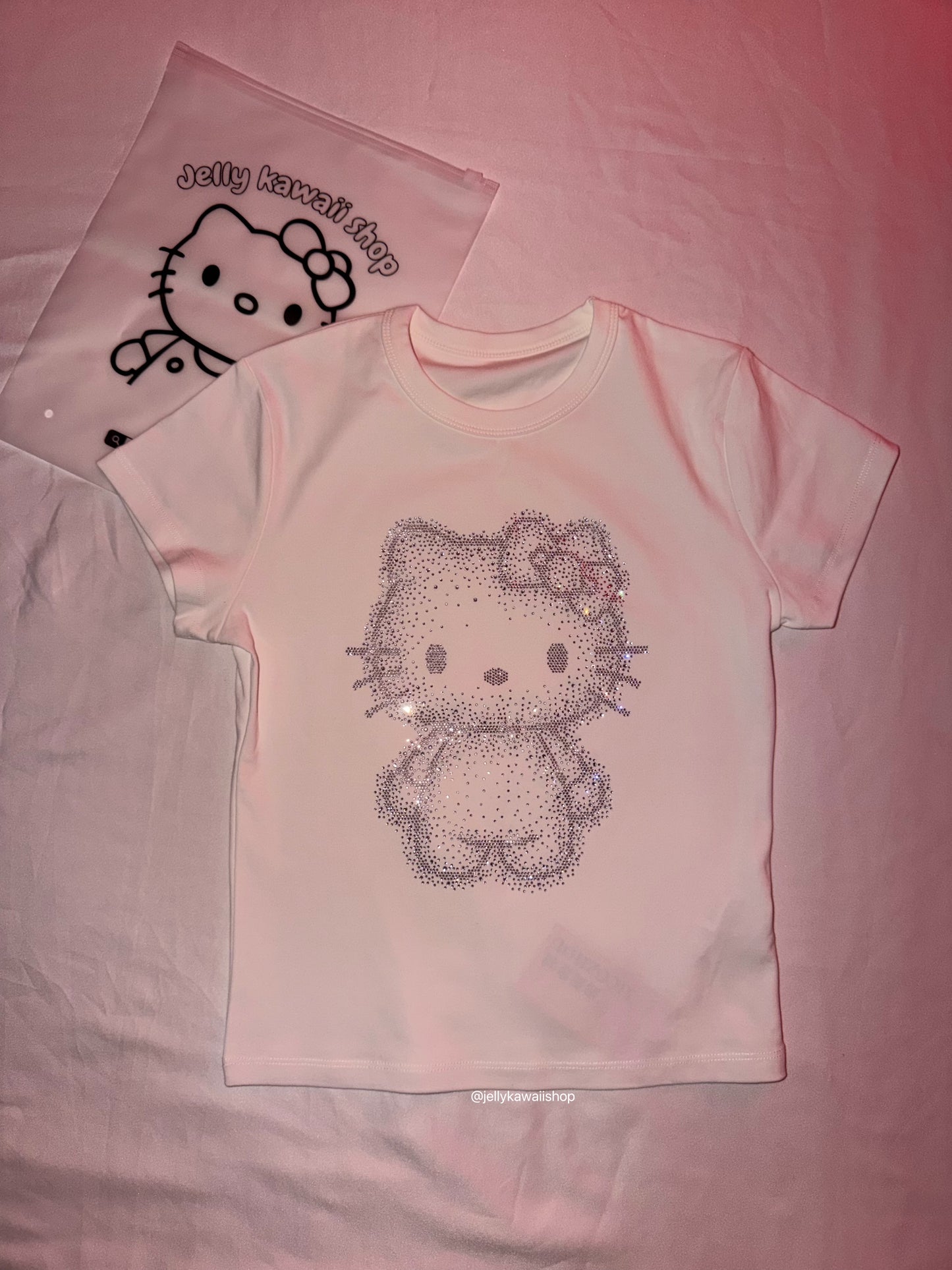 Hellokitty Sparkling Handmade Short Sleeve Shirt