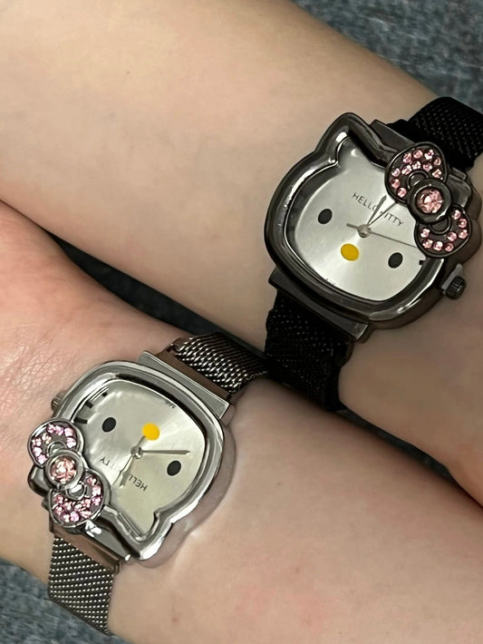 Hellokitty Crystal Watch Adjustable Metal Strap