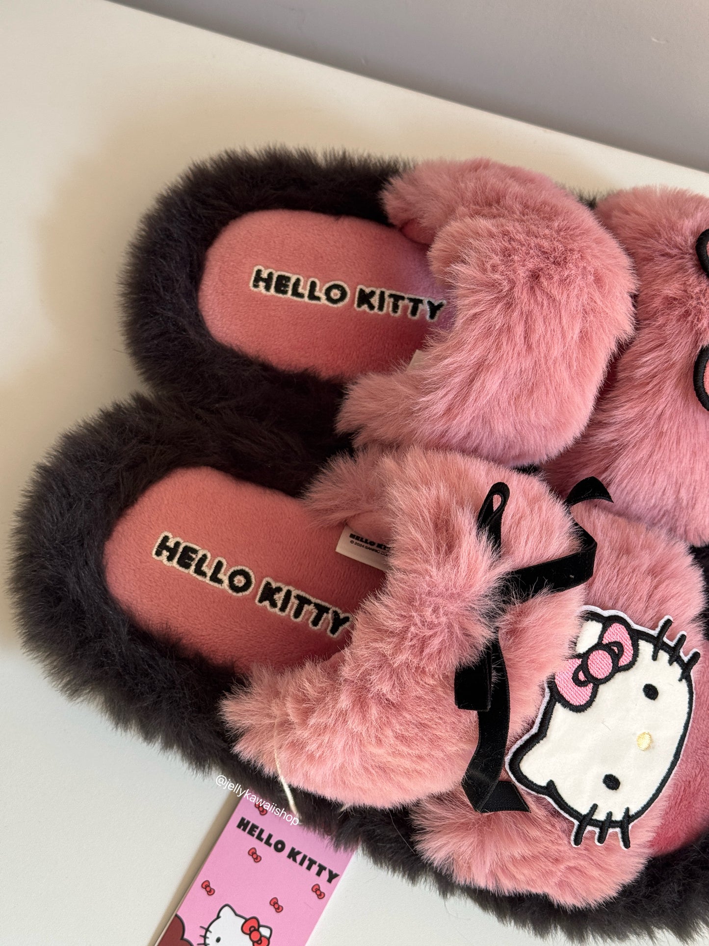 Hellokitty Fluffy Plush Slippers House Slippers Indoor Slippers for Women