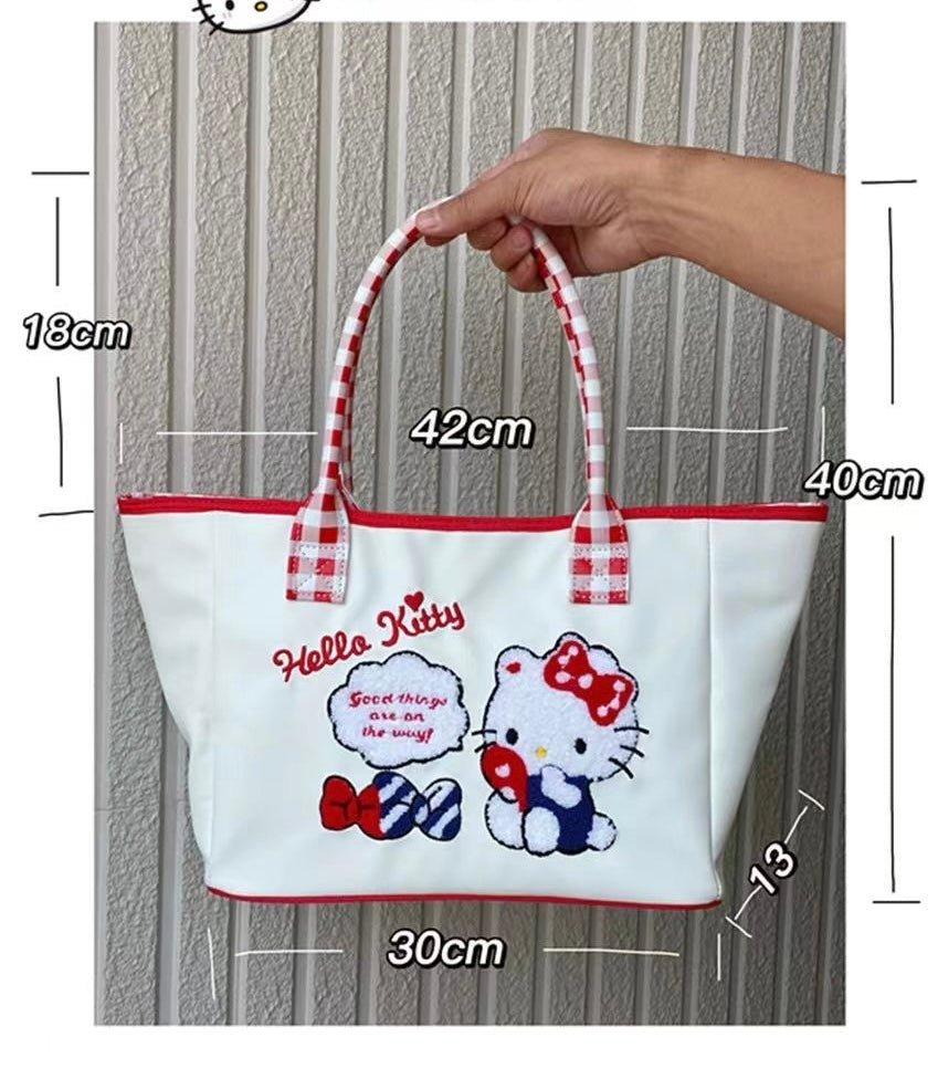 Hello Kitty Cute Tote Bag, Shopping Bag, Gym Bag, Kitchen Reusable Grocery Bag