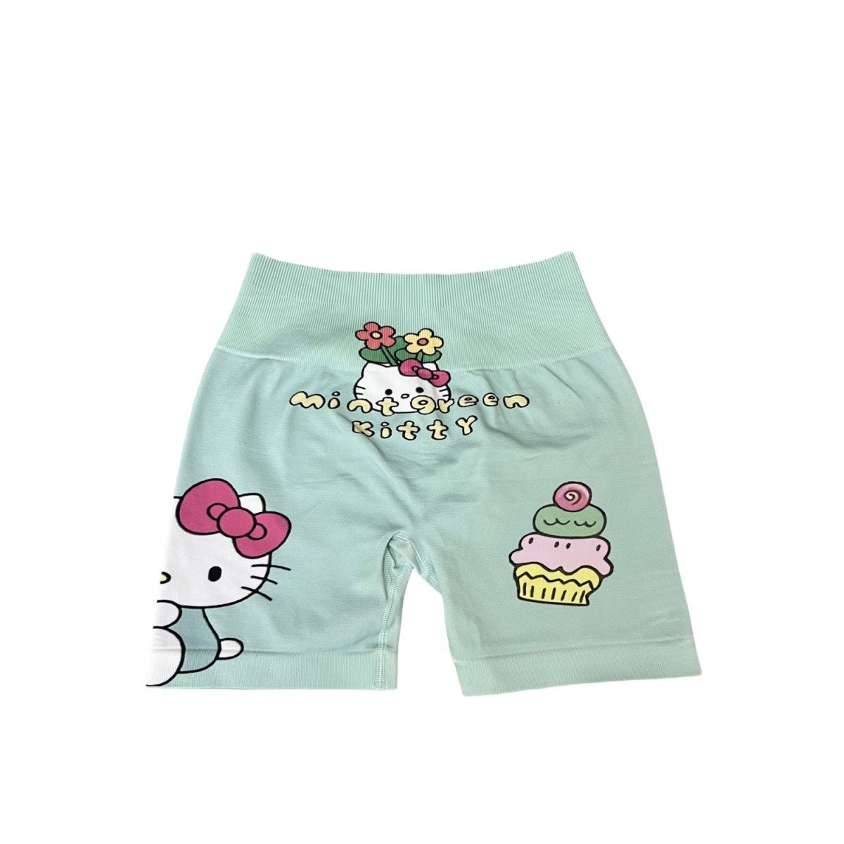 Hellokitty Cute Workout Shorts for Women Seamless Scrunch Short Gym Yoga Running Sport Active Exercise Fitness Shorts