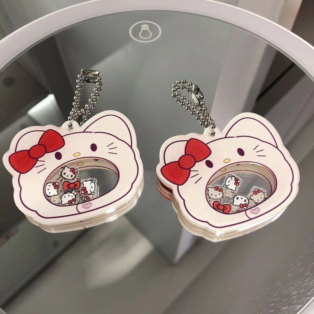 Hellokitty Acrylic Cute Keychain｜2 Count (Pack of 1)