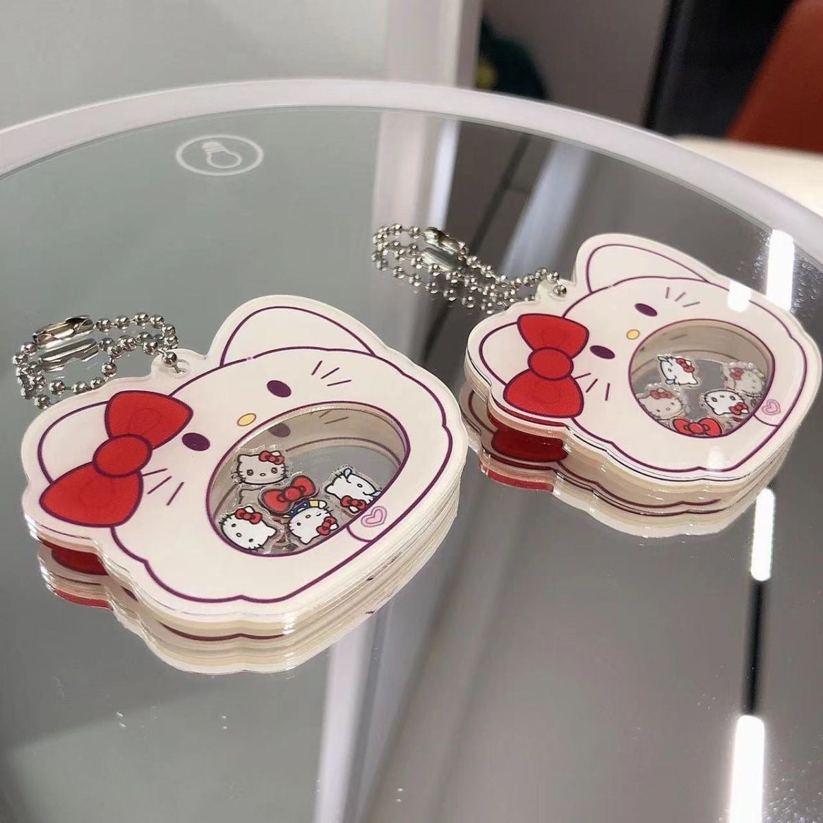 Hellokitty Acrylic Cute Keychain｜2 Count (Pack of 1)