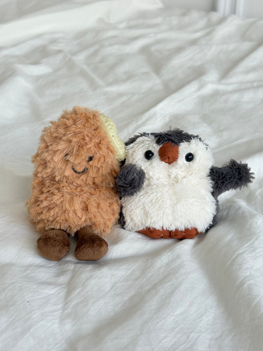 Peanut Penguin Shape Jellycat Fuzzy Headphone Case Airpods