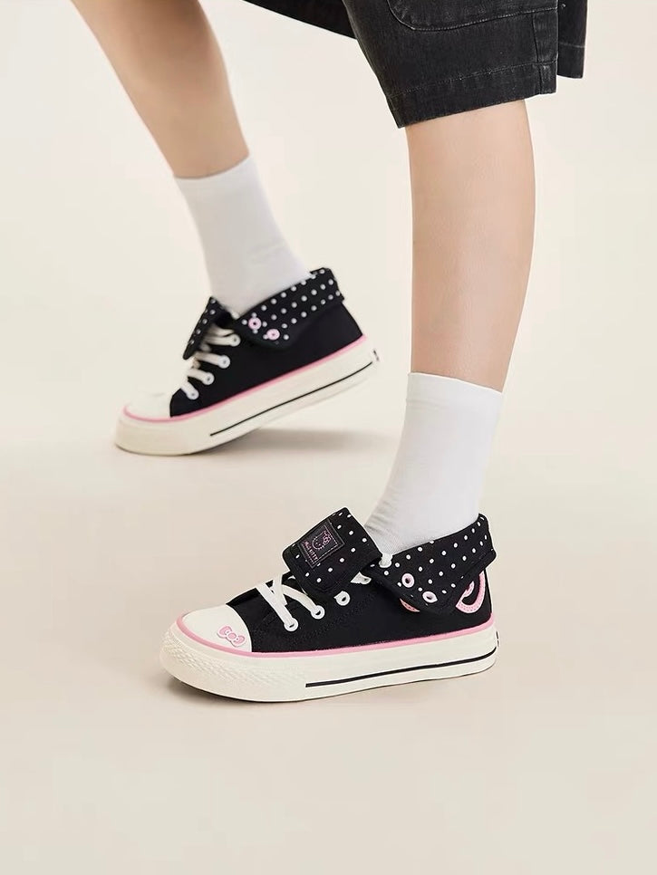 Hellokitty Foldable Hightop Canvas Tops Lace-Up Shoes
