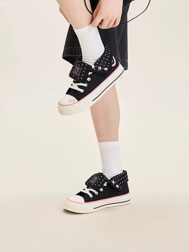 Hellokitty Foldable Hightop Canvas Tops Lace-Up Shoes