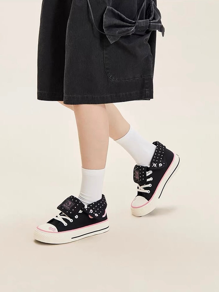 Hellokitty Foldable Hightop Canvas Tops Lace-Up Shoes