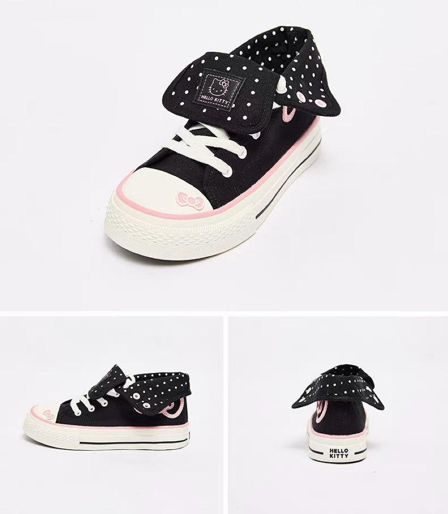 Hellokitty Foldable Hightop Canvas Tops Lace-Up Shoes