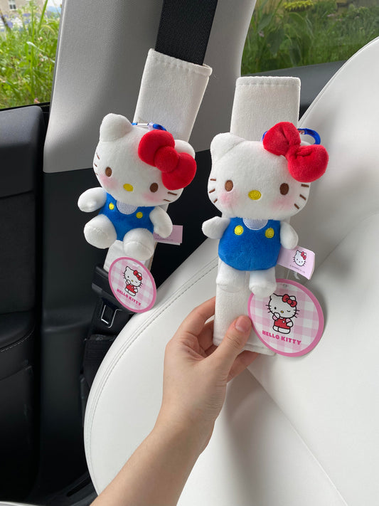 Hellokitty Car Seat Belt Cover Pad, Seatbelt Shoulder Strap Pads Covers for Shoulder Protector Car Accessories for Kids Adults (1 PCS)