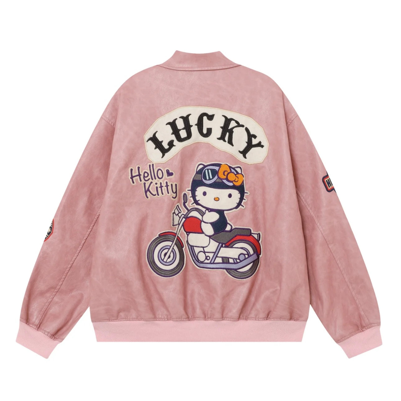 Hellokitty Leather Jackets Faux Suede Fall Fashion Motorcycle Coats Winter Outfits Clothes