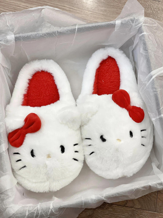 KT Fluffy Slippers Women Kawaii Slippers for Women House Slippers Cute Slippers