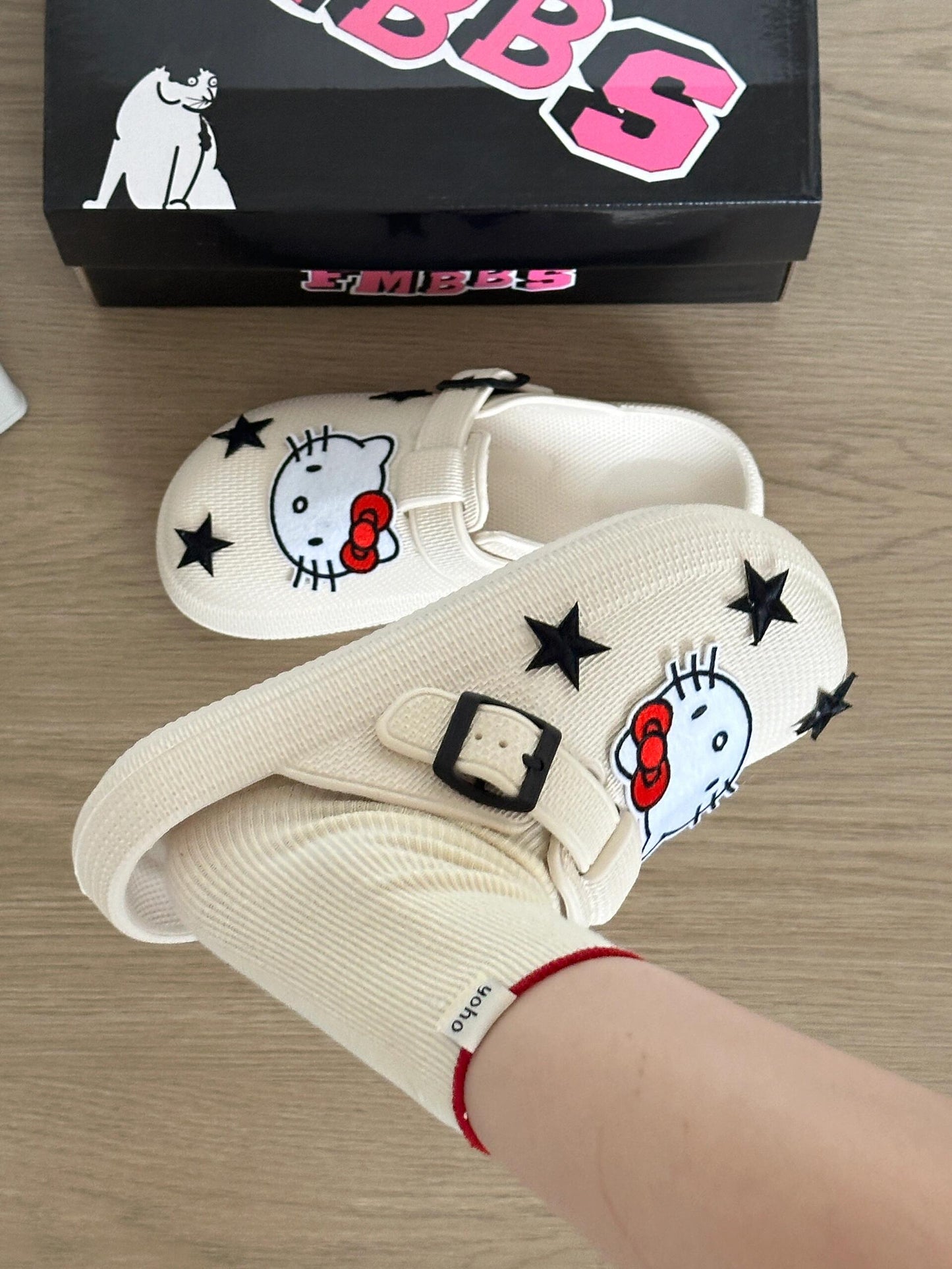 Hellokitty Clogs Mercy Mules for Womens Nurse Shoes-Slip on Garden Work Shoes