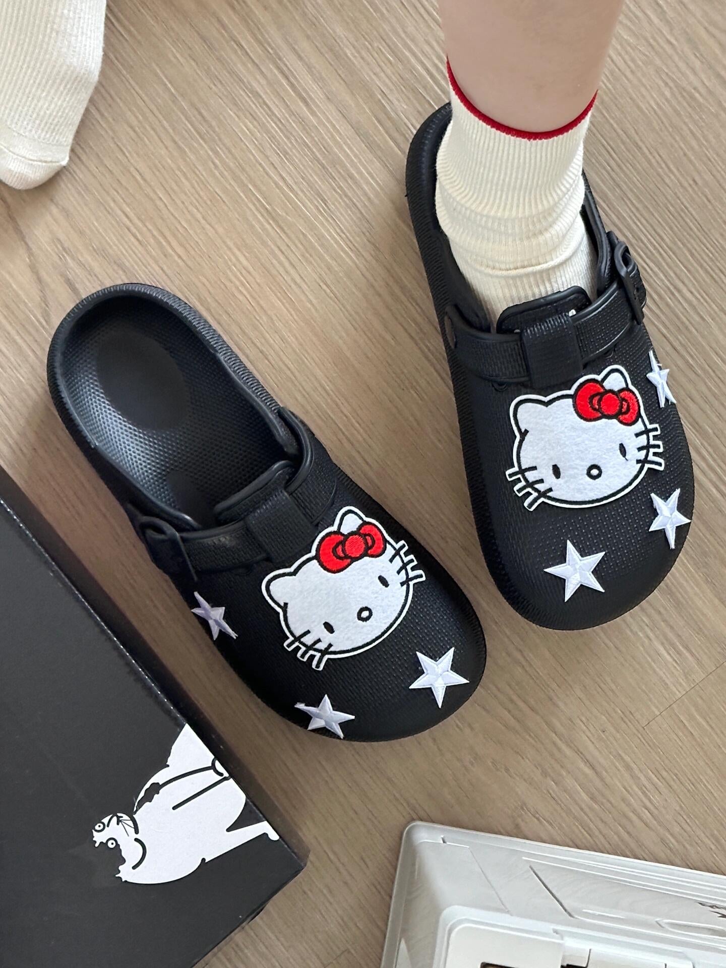 Hellokitty Clogs Mercy Mules for Womens Nurse Shoes-Slip on Garden Work Shoes