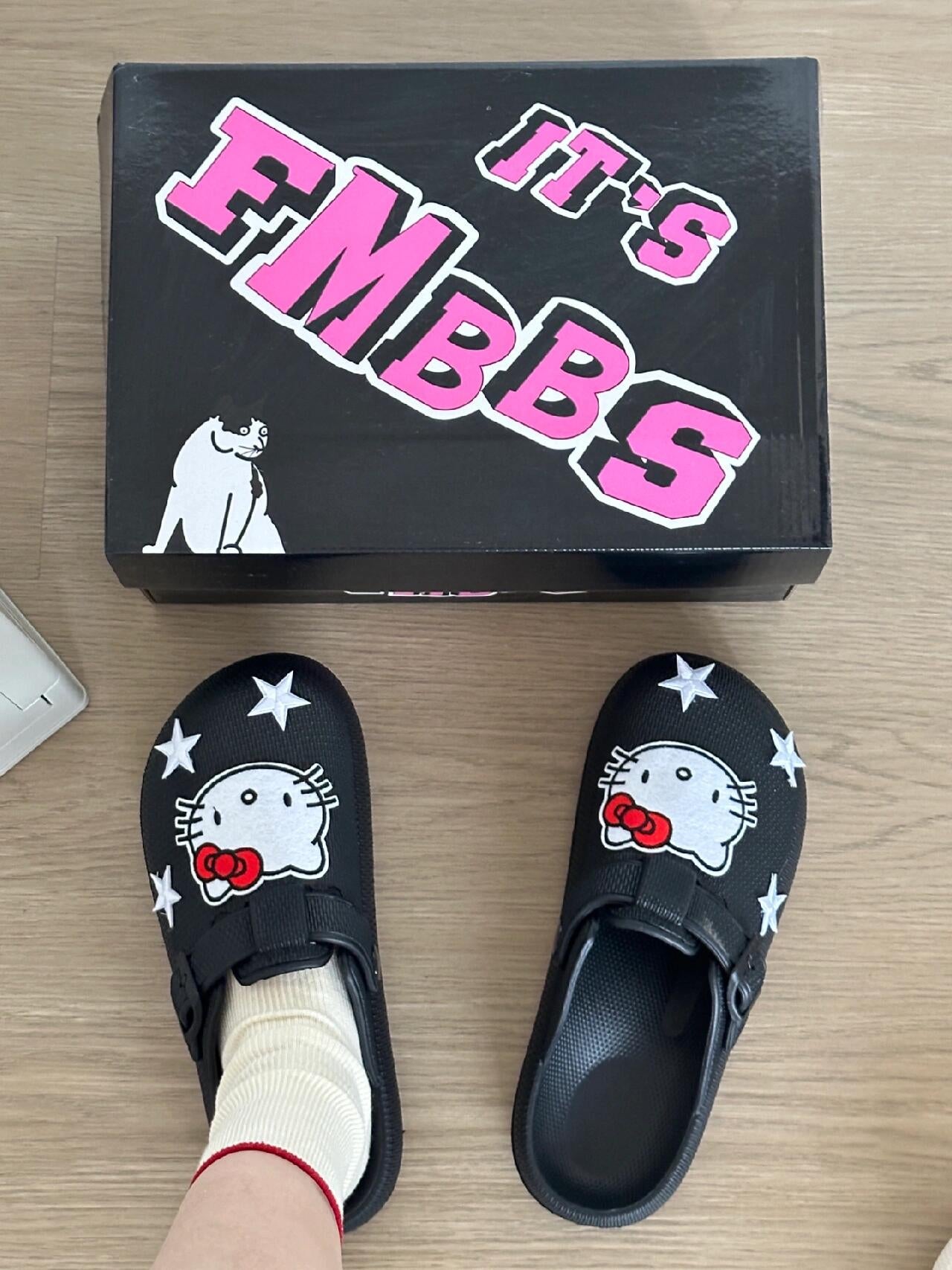 Hellokitty Clogs Mercy Mules for Womens Nurse Shoes-Slip on Garden Work Shoes