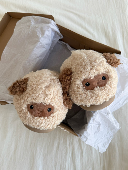 Sheep Fuzzy Slippers Non-slip Shoes