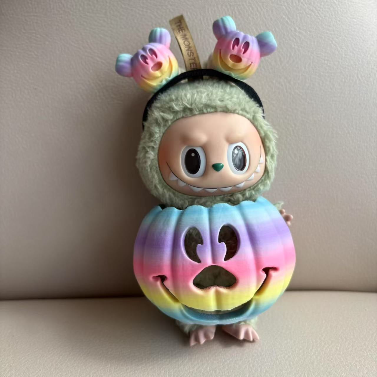 Labubu 3D Halloween Costume Pumpkin Outfit Clothes Set(NO DOLL) Accessories Suit Cute Clothes for Labubu Dress up Unique Style