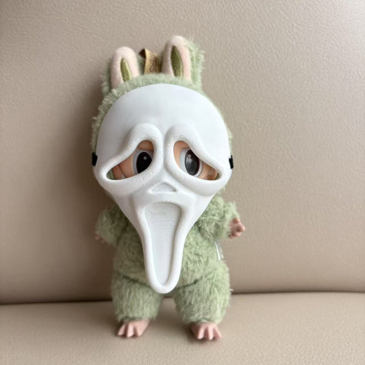 Labubu 3D Devil Mask Halloween Costume Pumpkin Outfit Clothes Set(NO DOLL) Accessories Suit Cute Clothes for Labubu Dress up Unique Style