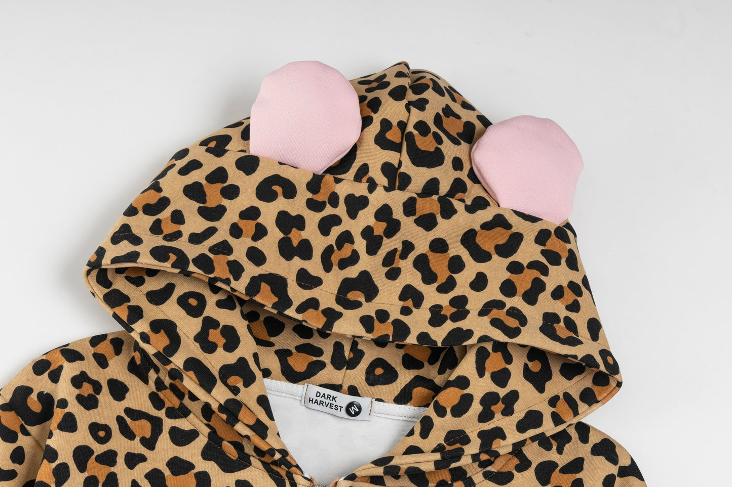 Hellokitty Leopard Print Hoodies Fall Jacket Sweatshirts Casual Drawstring Zip Up Y2K Hoodie with Pocket